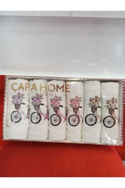 Çapa Home Cotton 6 Li Premium Special Quality Gift Daily Use Kitchen Towel 30X50