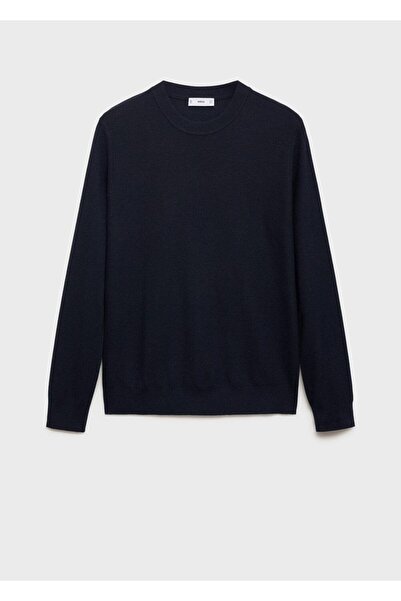 MANGO Man Mikro yapılı pamuklu triko kazak