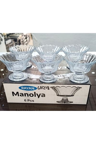 heybecollection 6-Piece Glass Presentation Bowl