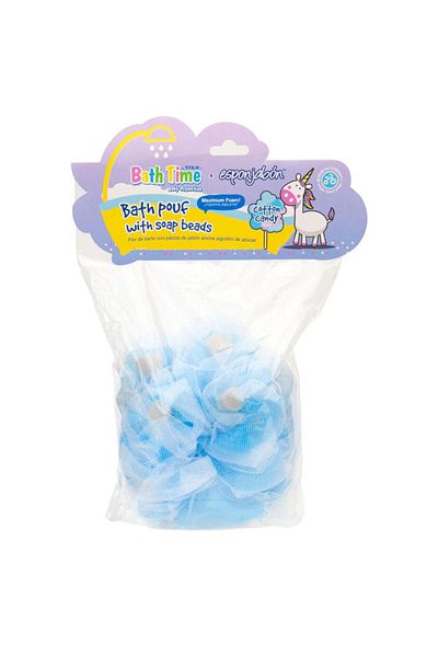 Esponjabon 2 in 1 Shower sponge with exfoliating mesh & built-in soap, cotton candy scent, Espojabon, 1 pc
