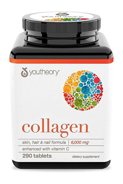 Youtheory تركيبة الكولاجين للبشرة والشعر والأظافر 6000 ملغ - 290 قرصًا