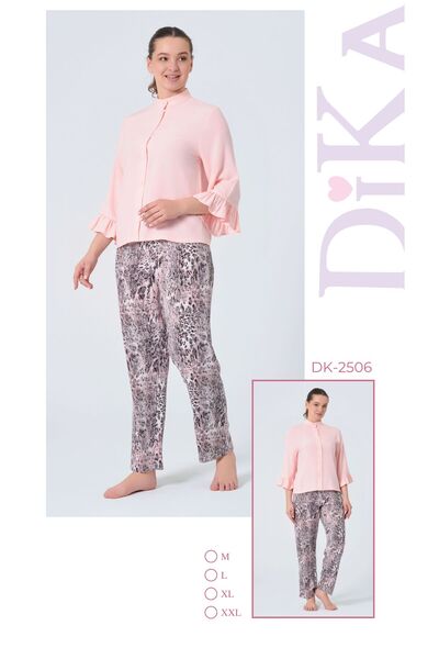 Dika KOPYA - DİKA 2506 DOKUMA GÖMLEK PİJAMA TAKIMI