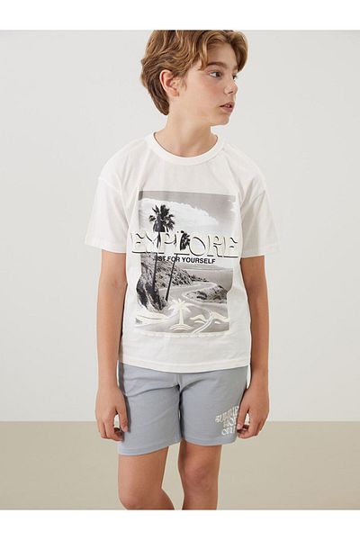 LC Waikiki Lcw Crew Neck Boys T-Shirt and Shorts Fast Fashion