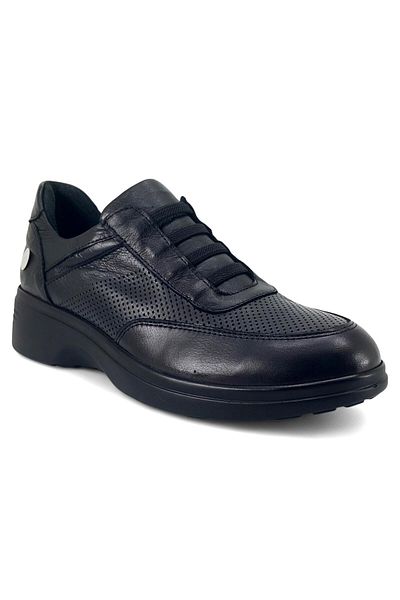 Mammamia 7230 Genuine Leather Casual Women's Shoes-Black