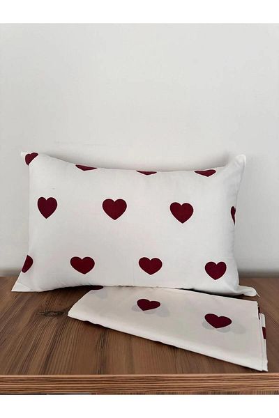 UGT TEKSTİL Heart Single Elastic Sheet and 1 Pillow Case