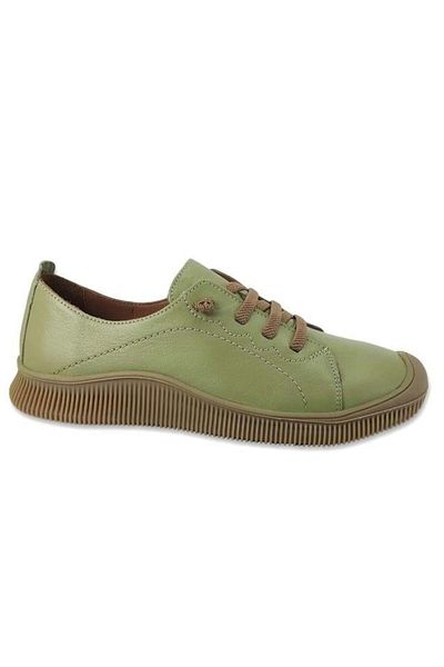 venüs ayakkabı Venus 2413504 Genuine Leather Women's Casual Shoes-Green
