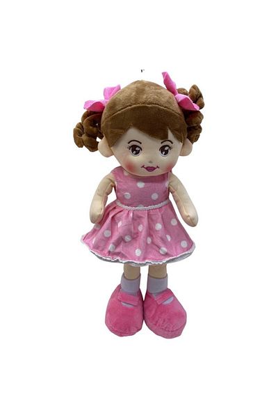JPT The pink plush doll sings a song in Romanian "Are Mama O Fetita" (Mother Has a Little Girl).