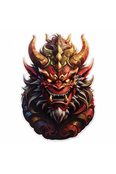 INOVATIX Set of 8 pieces, Angry Demon Orobas Sticker, INOVATIX®. 6 cm