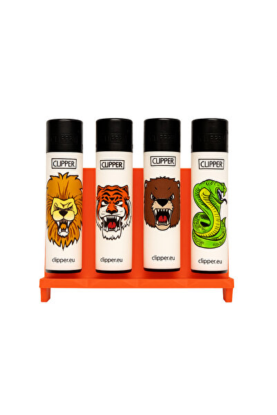 Clipper Wild Animals 4'lü Koleksiyon Seti + Özel Stand