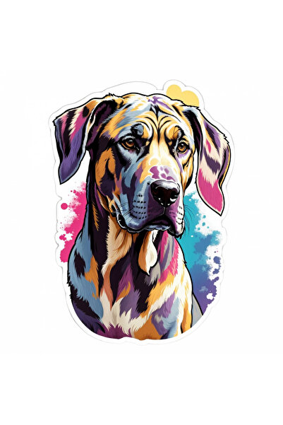 INOVATIX Set de 8 piese, autocolant german cu câine, INOVATIX®. 6 cm