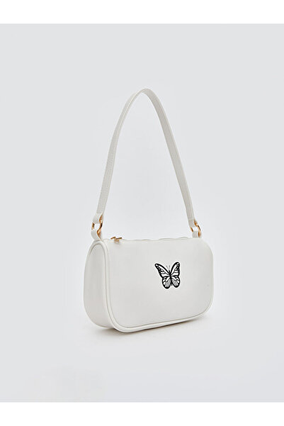 LC Waikiki Butterfly Printed Girl's Baguette Bag