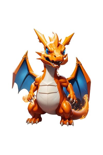 INOVATIX Set of 8 pieces, Winged Dragon Sticker, INOVATIX®. 6 cm