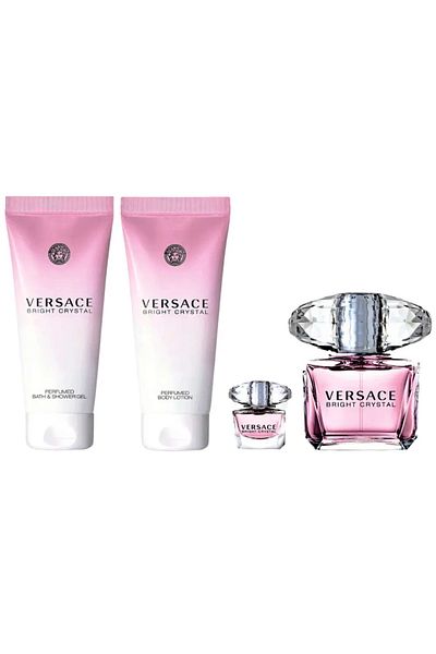 Versace Bright Crystal Set, Eau De Toilette, 90 ml 5 ml Body Lotion, 100 ml Shower Gel, 100ml