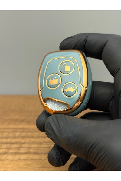 Luxe Aksesuarr Husă de protecție pentru chei din silicon cu 3 butoane compati...