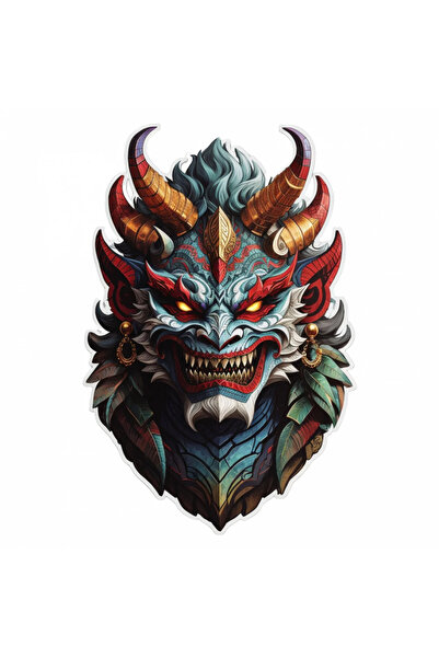 INOVATIX Set de 8 piese, autocolant Demon Balam, INOVATIX®. 6 cm