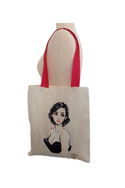 Gülşahın Tasarım Atölyesi Printed Raw Cloth Bag