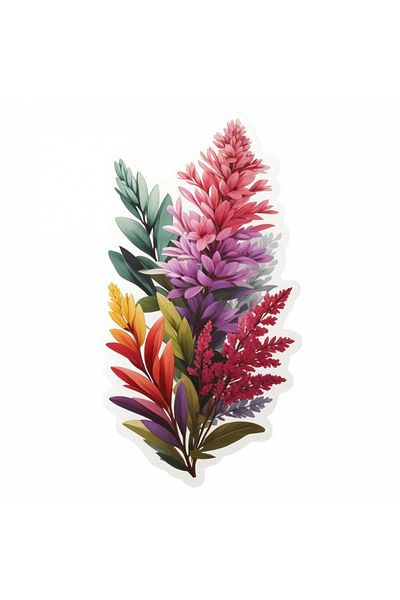 INOVATIX Set de 8 autocolante cu flori de Erica, INOVATIX®. 6 cm