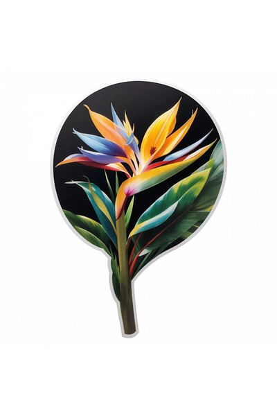 INOVATIX Set de 8 bucăți, autocolant cu floare Pasărea Paradisului, INOVATIX®. 6 cm