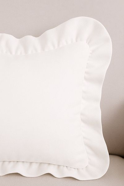 Mirilliahome Husa de perna cu volane din in brut 43x43 cm