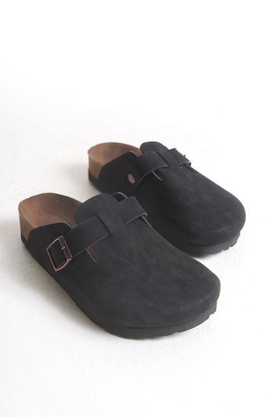 HVZ Exclusive Black Closed Front Eva Sole Buckle Daily Slippers Sumpa Sabo Cork Sole Comfortable Ergonomic Slippers