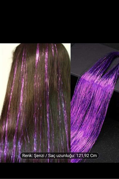 EMKSHOP Tinsel Hair Silvery Hair Accessory Hair Sparkle Sidepiece Hair Tinsel Shiny Hair