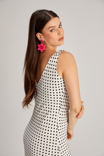 Julidress Φόρεμα με μοτίβο πουά με λουράκι Maxi μακρύ μήκος