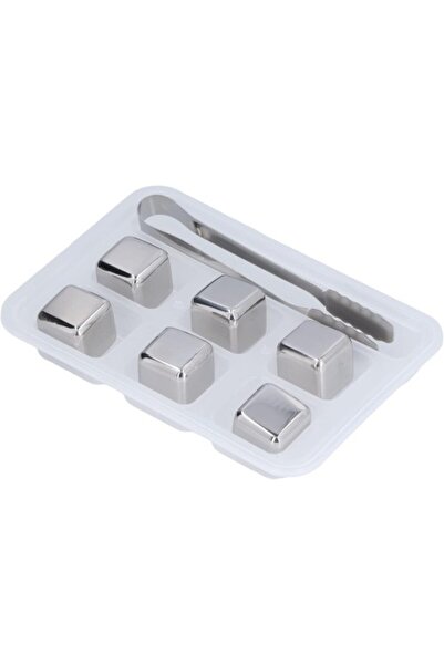 Vioma Aksesuar 6-piece steel metal plated whiskey stone cooling ice cube set