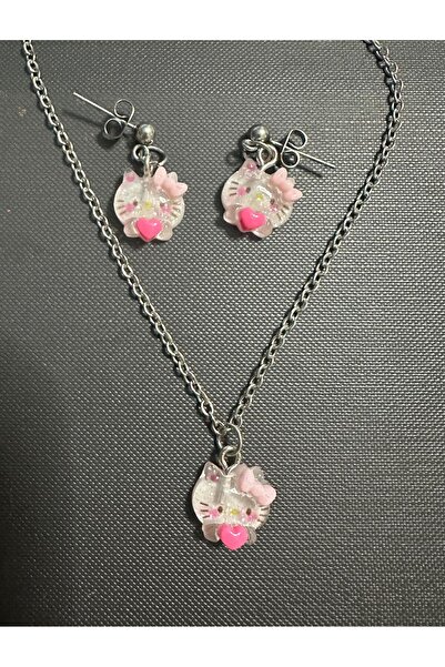 Hello Kitty Kuromi Kolye Küpe Takım