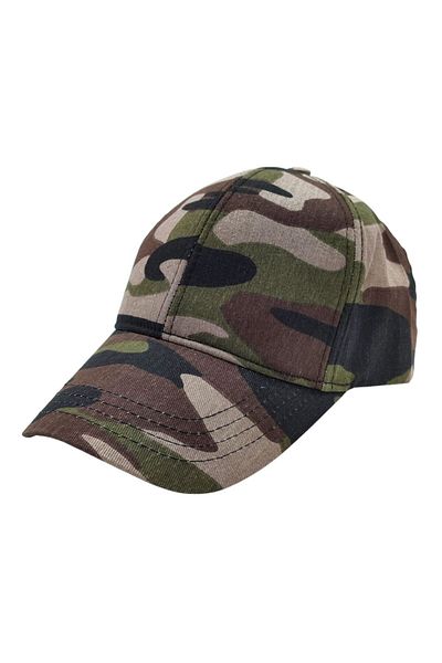 AXE SPORTSWEAR Camouflage Pattern Adjustable Military Cap Hat with Velcro on the Back Hunter Fisherman Hat