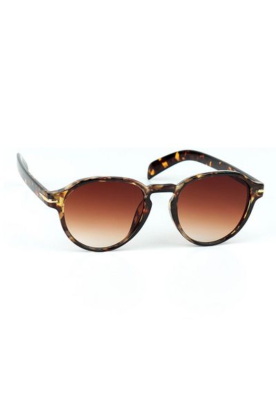 Di Caprio Brown Leopard Round Oval Women's Sunglasses Dc4125Brwn