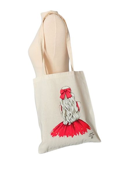 Gülşahın Tasarım Atölyesi Printed Raw Cloth Bag