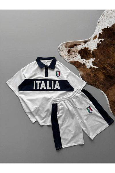 ozcelf Italy Shorts T-Shirt Unisex Oversize Set