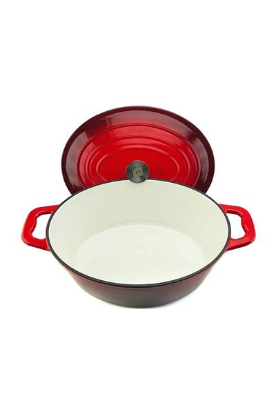 Carl Schmidt Sohn Enameled Cast Iron Pot With Lid, 7.7l – 075248, Oven/induction, 36x27.8 Cm