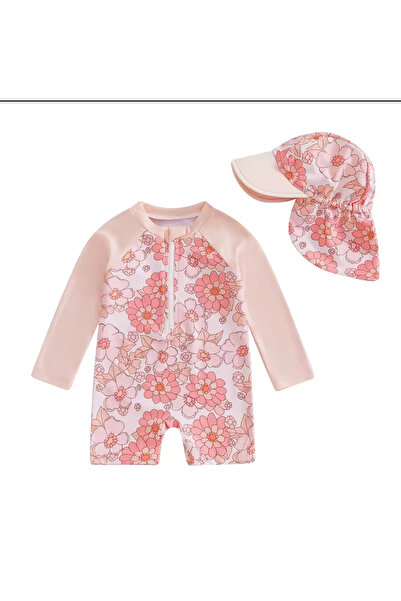 SMP Uzun Kollu Bebek Mayosu ve Sapkasi