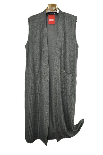 elma abone New Season Knitted Long Vest
