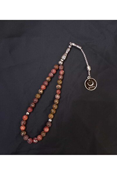 ötüken Ayyıldız - Göktürk İmameli Akik Doğal Taş Tesbih