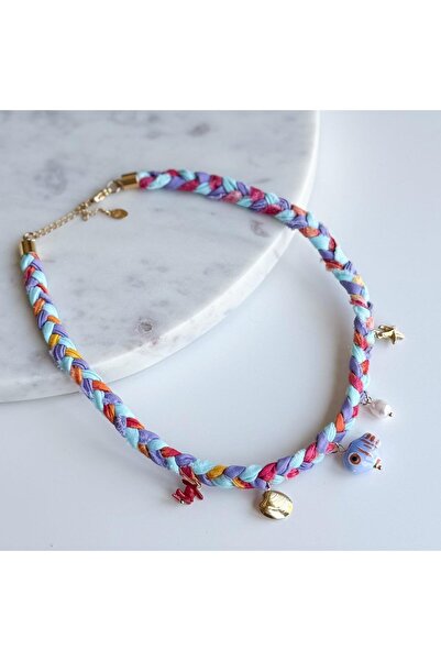 Venus Design Renkli Kumaş Charm Kolye