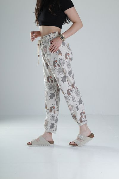 COCOPELLI Pantaloni baghetă cu model