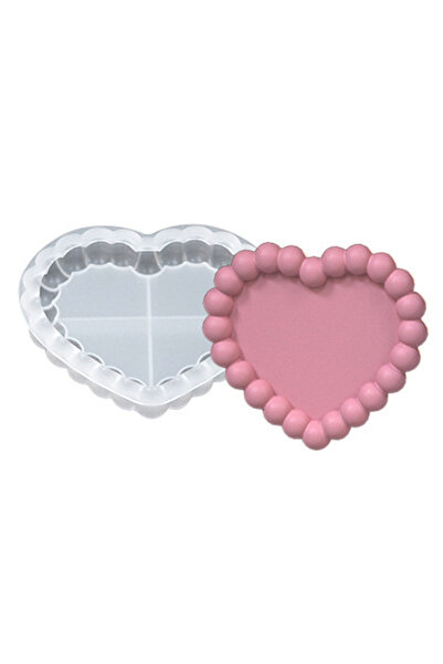 Getshopmini Epoksi Sunumluk Kalp Bubble Model Tabak Kalıbı Beton Taş Tozu Tab...