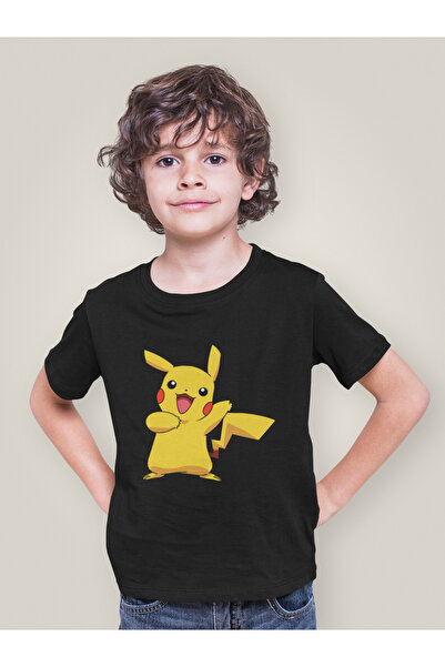 SEVBANO تي شيرت بوكيمون بيكاتشو مطبوع للأطفال للجنسين (1-12 سنة)