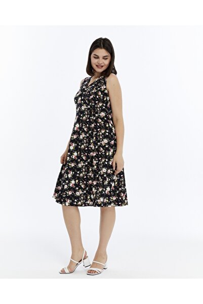 Nehir tekstil Αμάνικο Βαμβακερό Χτενισμένο Μητρικό Φόρεμα