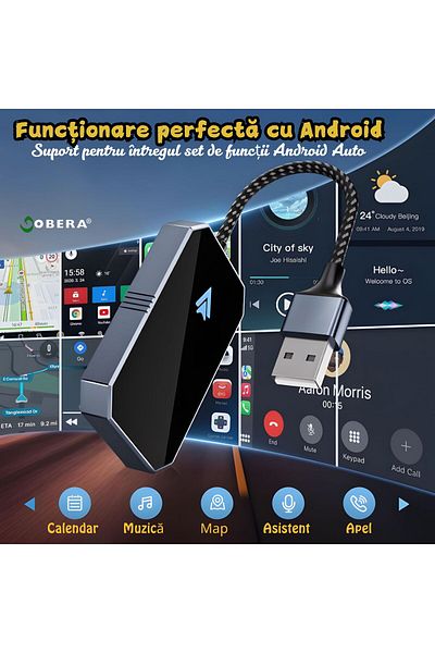 goBERA goBERA® Wireless AndroidAuto Module, Cars with factory Android Auto via cable, Minimum Android 11+
