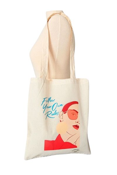 Gülşahın Tasarım Atölyesi Printed Raw Cloth Bag