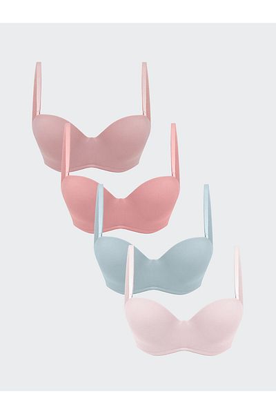LC Waikiki Lcw Underwire Non-Padded Plain T-Shirt Bra 4-Piece New Season