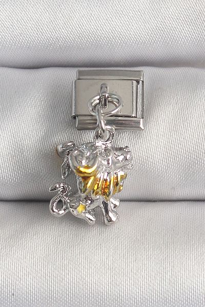 Skygo 316L Steel Silver Color Hanging Lion Model Nomination Charm
