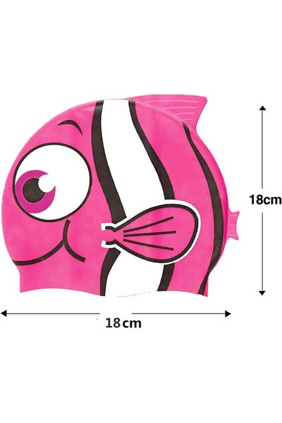 Mıncır Shop Cute Fish Figured Swimming Cap – Ages 3 and up for Kids