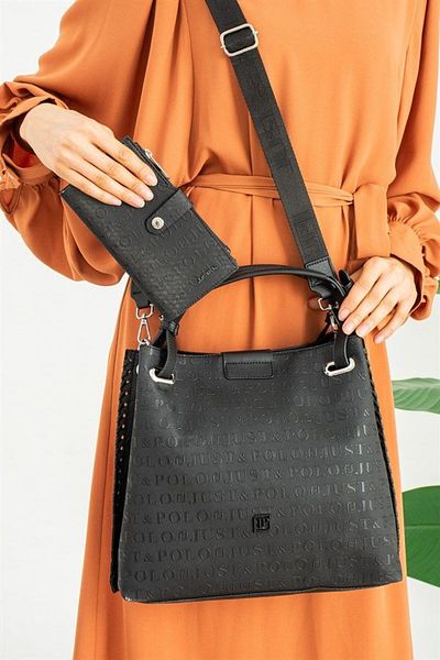 Just Polo JP Original Just Polo Special Design Large Size Casual Hand Knitted Wide Strap 4 Compartment Women's Shoulder Bag