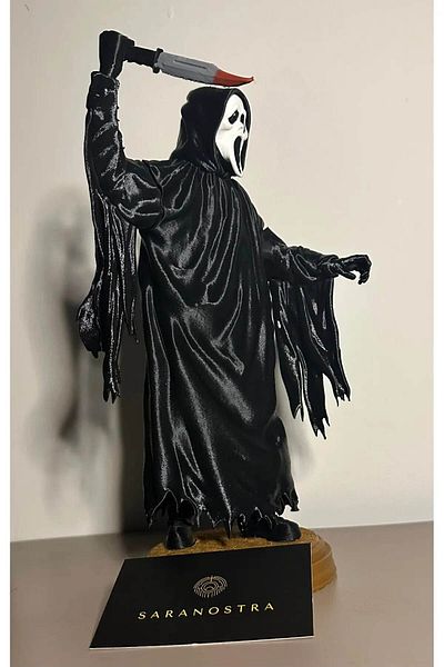 Cochines Scream Ghostface - Scream Figure - 27cm - 3D Figure Made of Healthy Petg Material