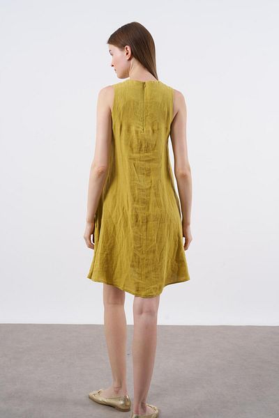 Telablanka Raw Linen Dress_Herald Yellow