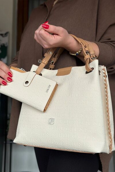 Just Polo JP حقيبة كتف نسائية أصلية بتصميم خاص من Just Polo كبيرة الحجم ومصنو...